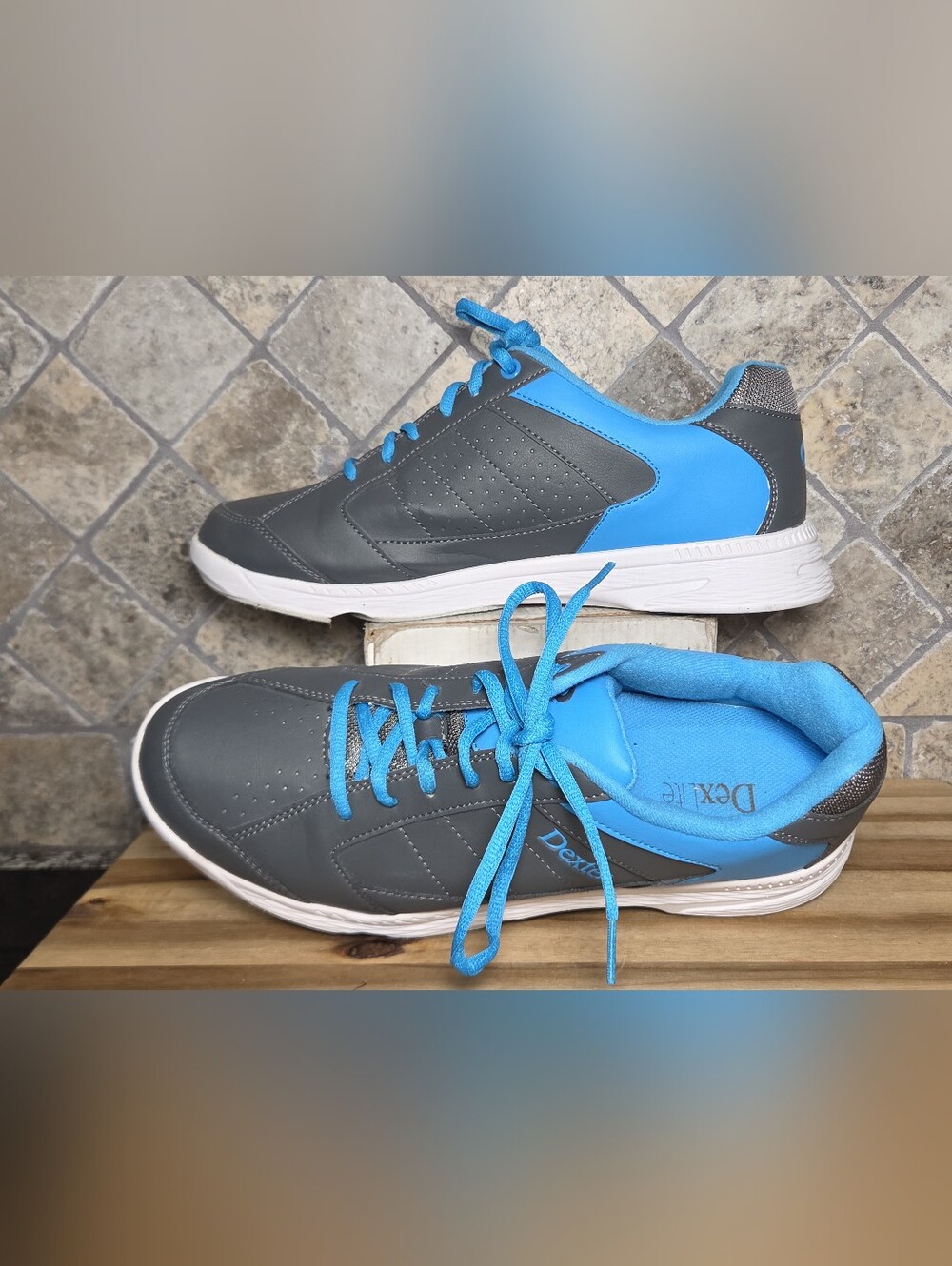 Dexter Ricky IV Mens Bowling Shoes 11.5 D Blue Gray